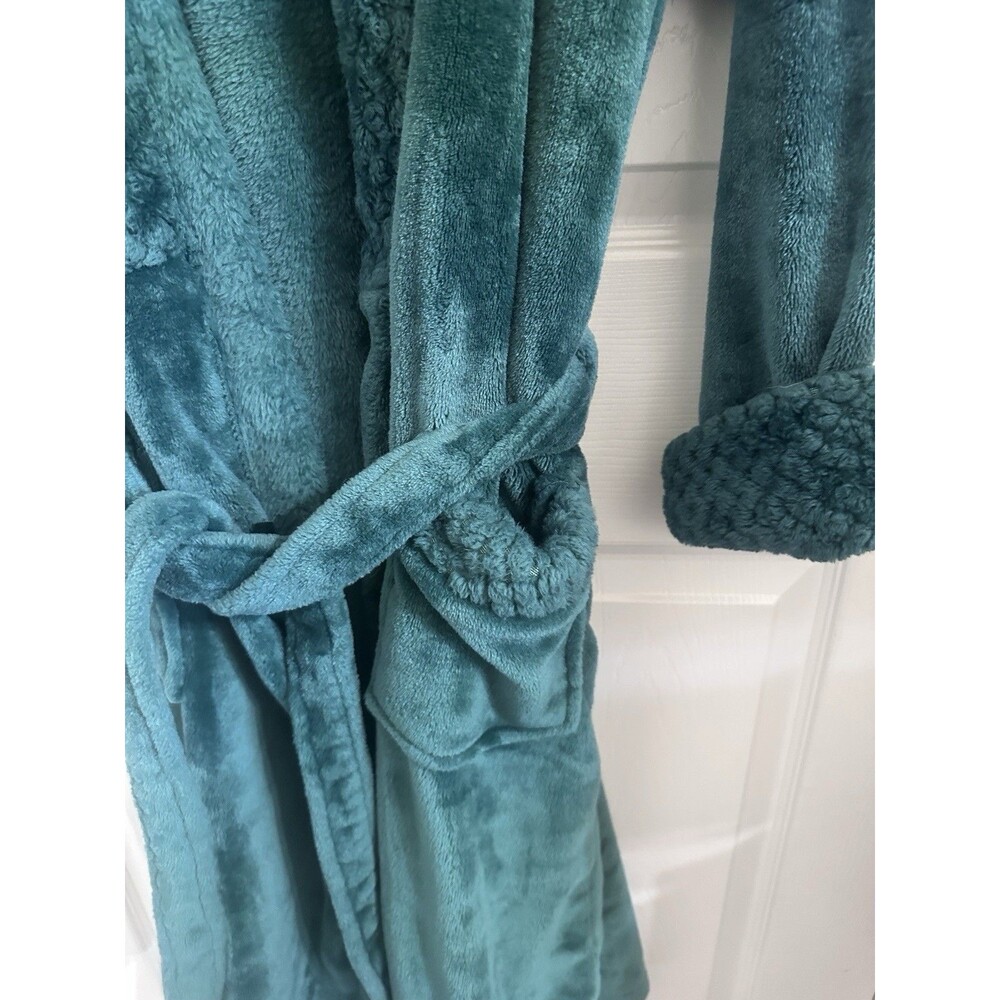 Body Touch Plush Emerald Green Women’s Robe Size L - Picture 4 of 4